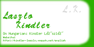 laszlo kindler business card